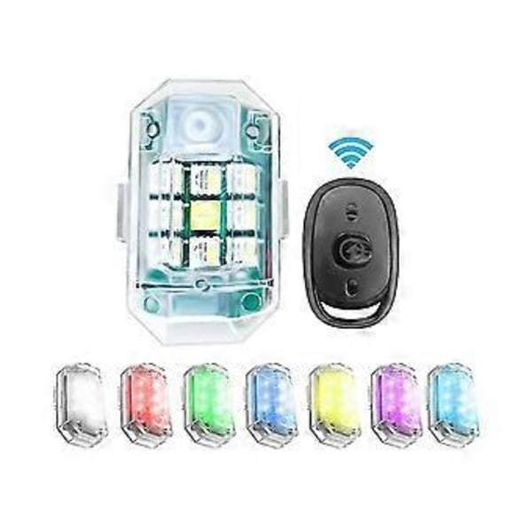 4 kpl Langaton Kaukosäädin Led Auto Moottoripyörä Strobe Valo 7 Väriä Törmäyksenesto Strobe Valo