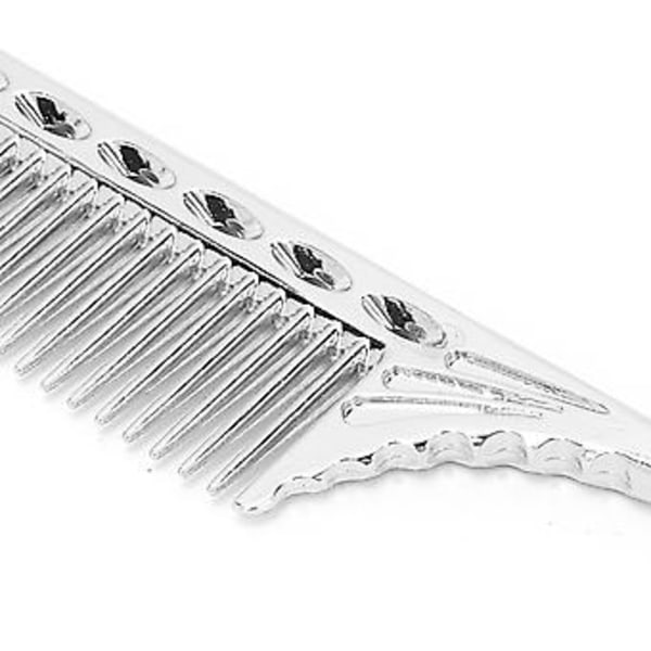 Profesjonell Rottehale Hårkam Salong Frisør Styling Kam Barber Aluminium Metall Kam Sølv