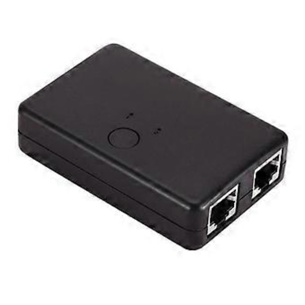 2 Portars Nätverksswitch RJ45 Switch Nätverkssplitter Kabel Förlängare 100Mbps Väljare Strömfri 2-vägs Adapter Kontakt