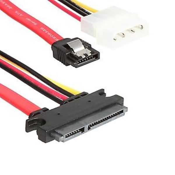 Sata Combo 15-nastainen ja 7-nastainen datakaapeli 4-nastainen Molex - sarjakaapeli Molex - Sata-adapteri 44cm