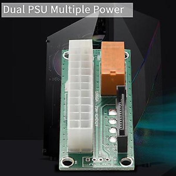 Board Psu Multiple Supply Adapter Add2psu Med Sata Atx 24pin Til 4pin Stik Til