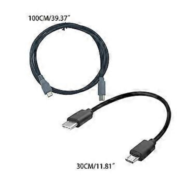1 Stycke Micro USB Hona till USB Typ C Hane Dataledning Mobiltelefon Laddningskabel