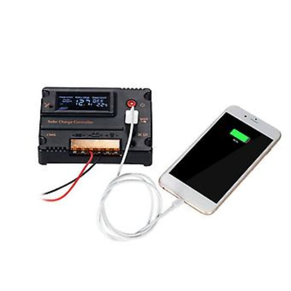 Solar Controller 20A MPPT 12V PV Solpanel Batterioplader Regulator LCD Display