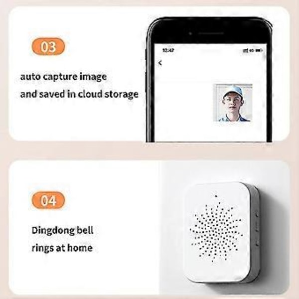 Trådlös Video Dörrklocka Kamera Wifi Övervakning Intercom Säkerhet