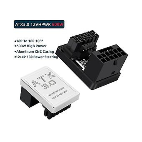Grafikkort GPU Adapter 180 Graders U-vending Konnektor 12+4p 16p Til 16p Til Stationær Cha