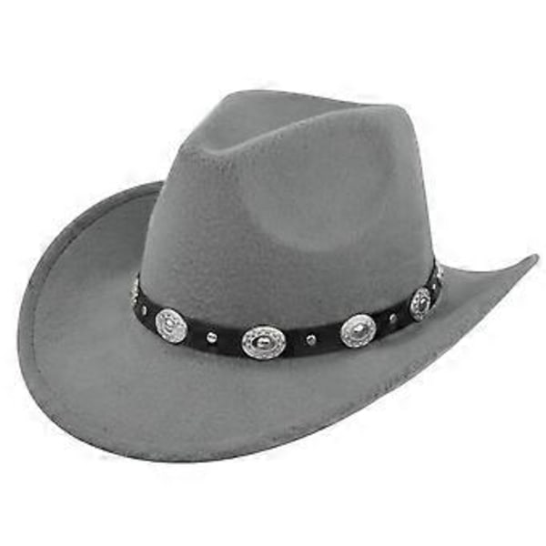 Klassisk Cowboyhat Retro Jazzhat Etnisk Uld Top Hat Filthat Retro Faux Fårehat Cowboyhat
