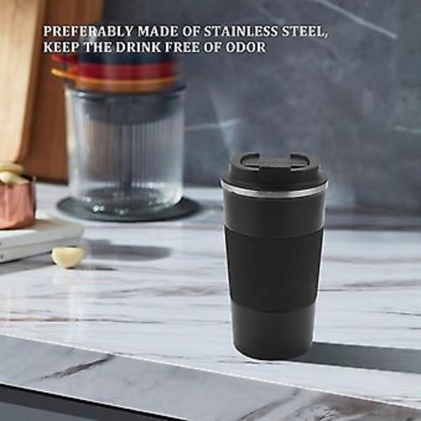 Resemugg Återanvändbara Isolerade Kaffekoppar Vakuumisolering Rostfri Termosflaska För Varma Drycker