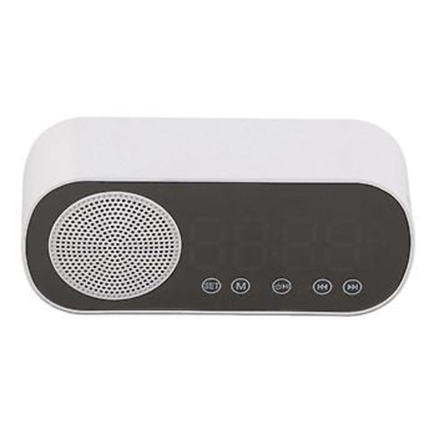 Digital Väckarklocka HIFI FM-radio Uppladdningsbar Bluetooth 5.0 Högtalare Spegelklocka för Läsning Resa