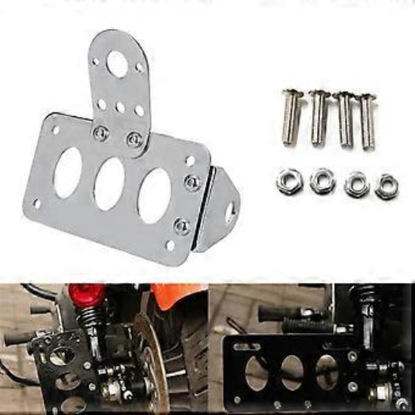 LED Bremselygte Holder Side Monteret Nummerpladebeslag til Motorcykel