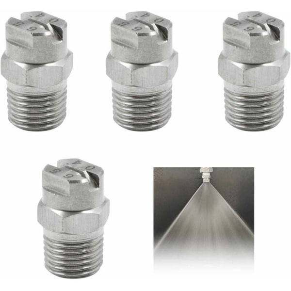 high pressure stainless steel spray nozzles - For surface cleaners Washing nozzle 65 degrees Opening 1.3 mm Threaded connection 1/4''