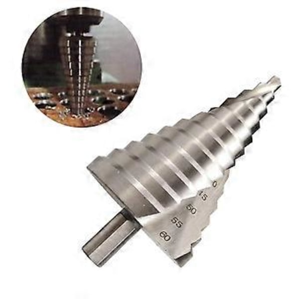 6-60mm HSS Stegborr Spiral Konisk Spår Försänkare 12 Steg