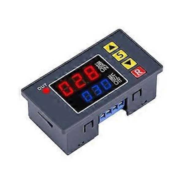 T3231 Ohjelmoitava Ajastinohjain DC 12V 240W Kaksois-LED-näyttö Digitaalinen Relea Aikaviivekytkin