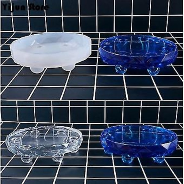 Ny Mini Resin Bordform Silikonform Epoksyform Bordform DIY Håndverktøy
