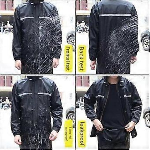 Miesten sadetakkisetti, sateenkestävä maski, sadetakki, ulkotyö, vaellus, pyöräily, kalastus, sadetakki, myrskynkestävä poncho, XXL