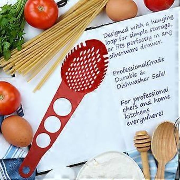 Nylon Spaghetti Server Non-Stick Pasta Gaffel Slidske Ske Madsi Med Spaghetti Måleværktøj Si Øse