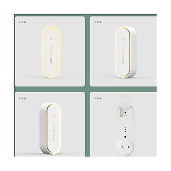 Plug-in Luftrenser Mini Fjern Røg Bærbar Deodorant Luftfrisker EU-stik, grøn