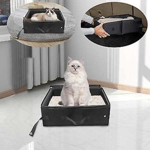 Bärbar Katttoalett Rese-kattlåda Bärbar Kattlåda Vikbar Kattlåda
