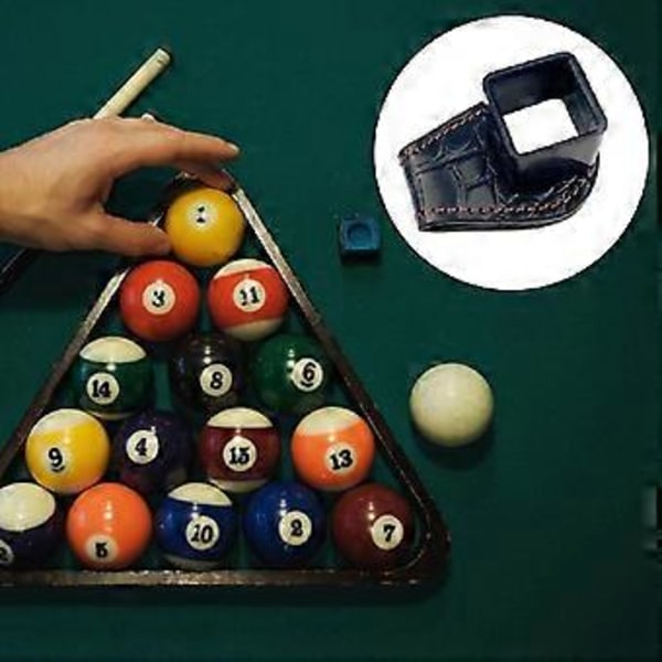 Läderkritahållare Pool Biljard Snooker Läder Bältesklämma Kritfodral
