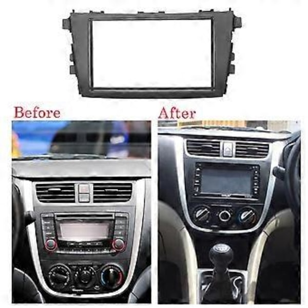 2 Din Autoradion asennuskehys Celerio 2014+ DVD Stereo Kehyslevy Adapteri Asennus Kojelaudan Kehys Trim Kit