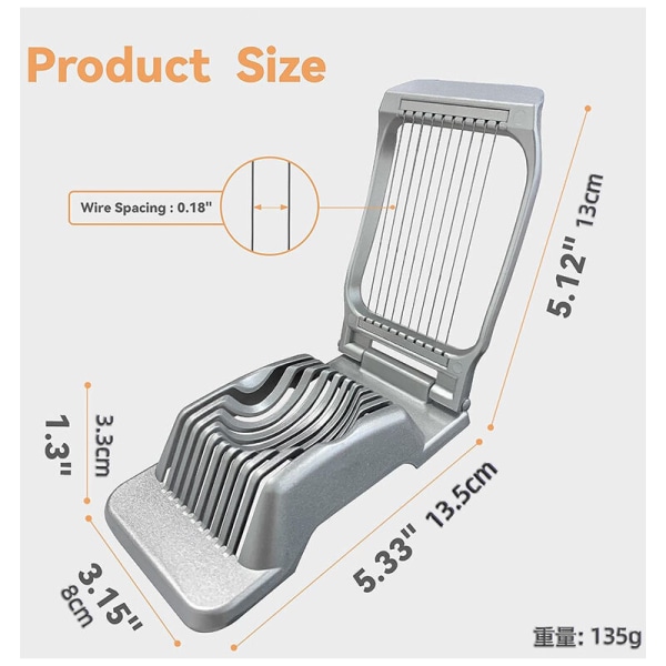 Husholdningsæggeskærer i aluminiumlegering, konserveret fancy æggeseparator, multifunktionelt køkkenredskab til skæring af konserverede æg