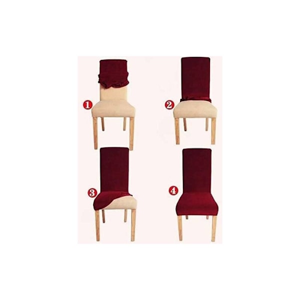 Stretchig matstolsöverdrag för universell passform Hållbar stretch Lycra för bankett hotell restaurangdekor (grå/lövmönster, 4 stycken)