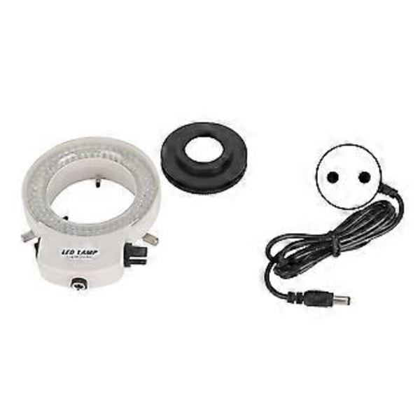 Justerbar 144 LED Ringlyskilde for Stereomikroskop og Kamera AC100-240V EU Plugg