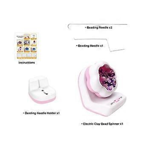 Elektrisk Pärlspinner, Lera Pärlspinner, Snabb Elektrisk Pärlspinner Kit - Smyckestillverkning, Midjepärlor, Armband, Halsband-B