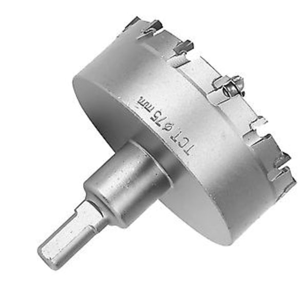 1 stk. hårdmetalspids hulsav skærer boresæt til stål metal legering (75mm)