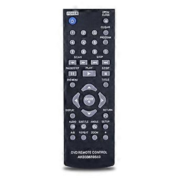 AKB33659510 Erstatningsfjernbetjening til LG DVD-afspiller DVX390 DP122 DVX440 DP520 DP522 DVX452 DVX450 DVX480 DVX492