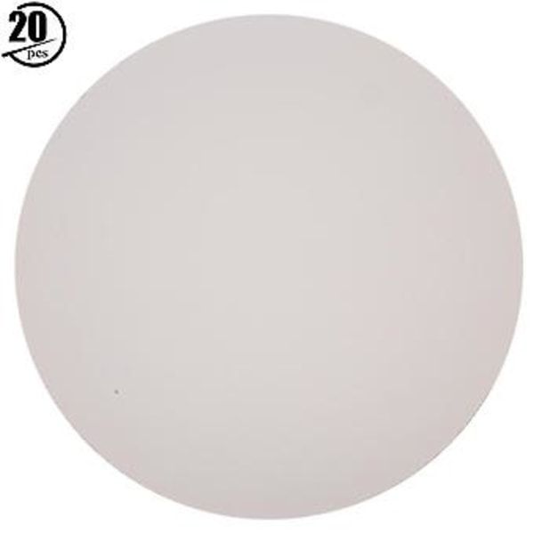 20 stk. Blankt Rundt Papir Fortykket Håndtegning Skitsering DIY Pap Hvidt Papir