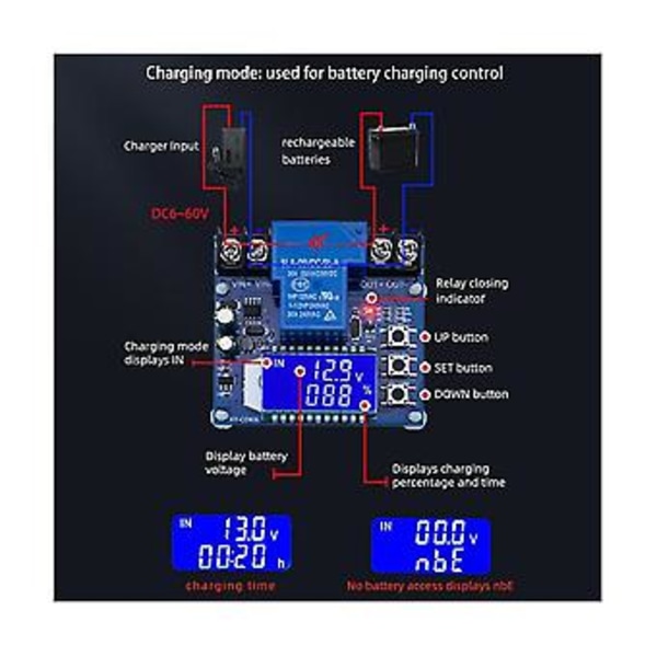 Cd63l 30a Batteriladingskontrollmodul Fullstendig Strømavbruddsbeskyttelse Underspennings Strømavbruddsbeskyttelsesmodul