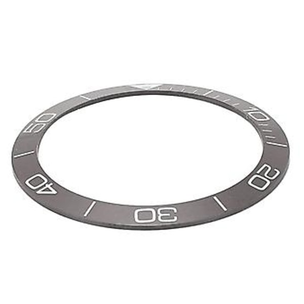 Keramisk Klockring Professionell 38,6 mm Klockringsinlägg Ersättningsdelar Tillbehör för Reparation Grå Bas Vit Siffra