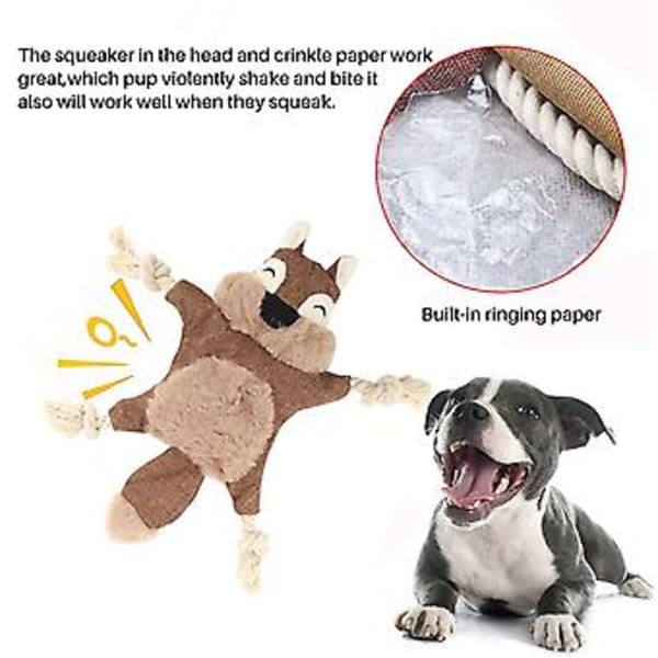 Fyllningsfria Hundleksaker För , Knastrande Pipande Hundtuggleksaker P Hundleksak Med Repknutar