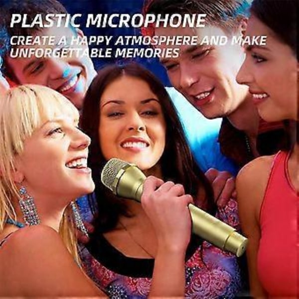 3 KPL Mikrofoni Rekvisiitta, Muovinen Rekvisiitta Mikrofoni, Mikrofoni Rekvisiitta Pukuun Roolileikkeihin Joulu Cosplay Musiikki Syntymäpäiväjuhliin