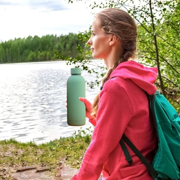 Rustfritt stål vannflaske, for reiser, piknik og camping stil 4
