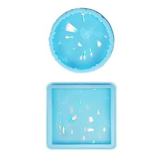 Holografisk Pad Måtte Er Epoxy Resin Form Silikoneform DIY Håndværktøj, Irregulær Rund