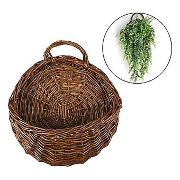 Hängande Blomkruka Växtkorg Väggdekoration Väggmonterade Blomkrukor Korg Hängare Hängande Planteringskärl för Trädgårdsväggdekor