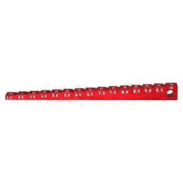 Justerbar Linjal Justering RC Bil Ridehøyde 3-10mm & Hjul Felg Camber Verktøy RC Bil Del Rød
