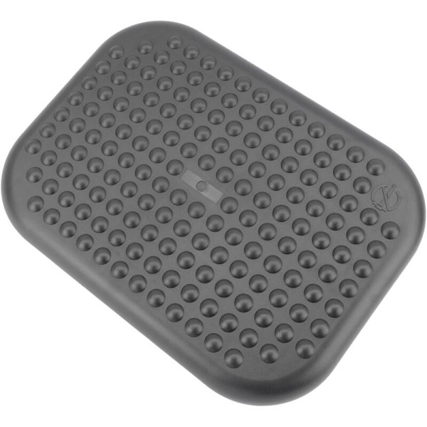 Footrest with adjustable tray in black plastic 448 x 335 mm