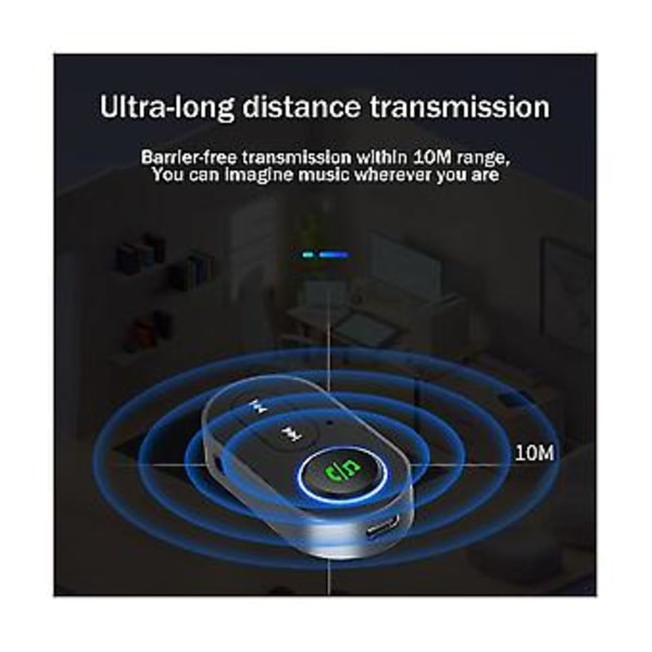 Trådløs Bluetooth 5.0 Audio Receiver Aux Bil Håndfri Opkald Bluetooth Adapter 3.5mm Audio Aux A