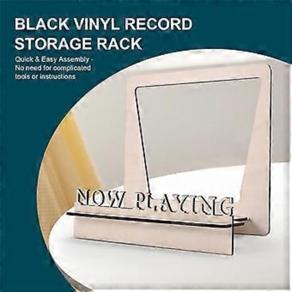 Now Playing vinyylilevyjen teline, 3D retro -pidike vinyylilevyille, puinen levyteline, vinyylilahjaidea, levysoittimen lisätarvikkeet