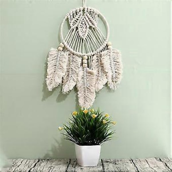 1 stk. Drømmefanger Håndlavet Vævet Drømmefanger Blad Dekoration Hånd Dekoration Macrame Dekoration Vægkunst Drømmefanger Bryllupsdekoration