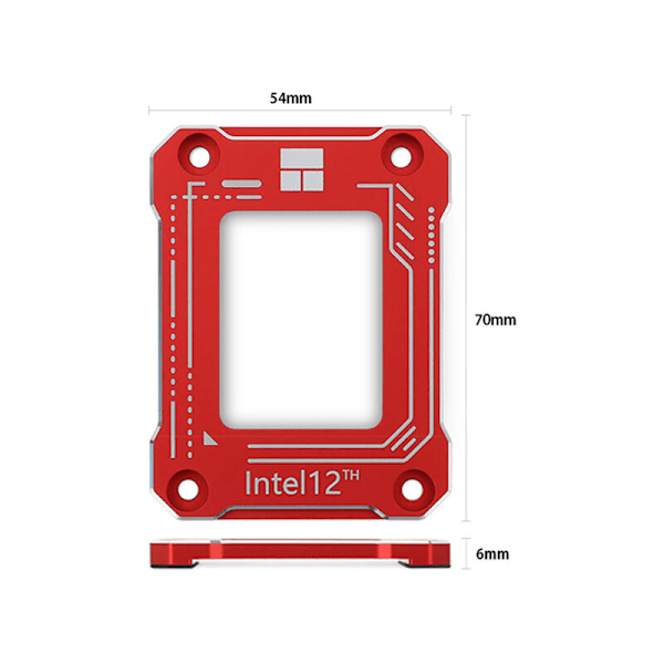 LGA1700-BCF Intel 12:e generationens CPU böjningskorrigering fixar spänne med TF7 termiskt fett rött