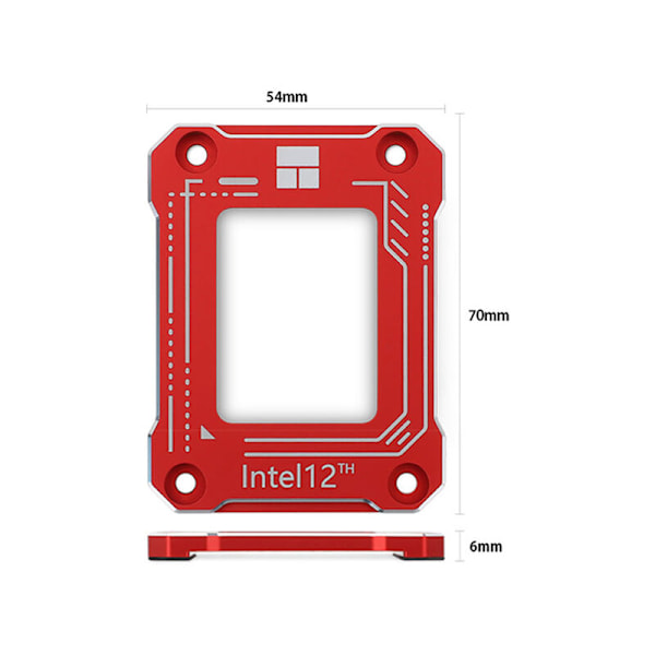 LGA1700-BCF Intel 12. generasjons CPU bøyningskorrigerende festebrakett med TF7 termisk smørefett, rød