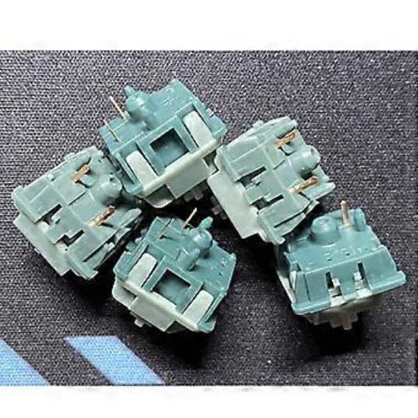 POM Stem Linjära JWK Green Snake Brytare 5 Pin 65g Bottenkraftsbrytare för Mekaniskt Tangentbord 20mm Guldpläterad Fjäder