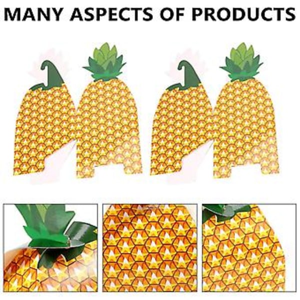 24 stk. Ananas Gaveæsker 3d Ananasæsker Tropisk An Luau Bbq Strand Pool Fr