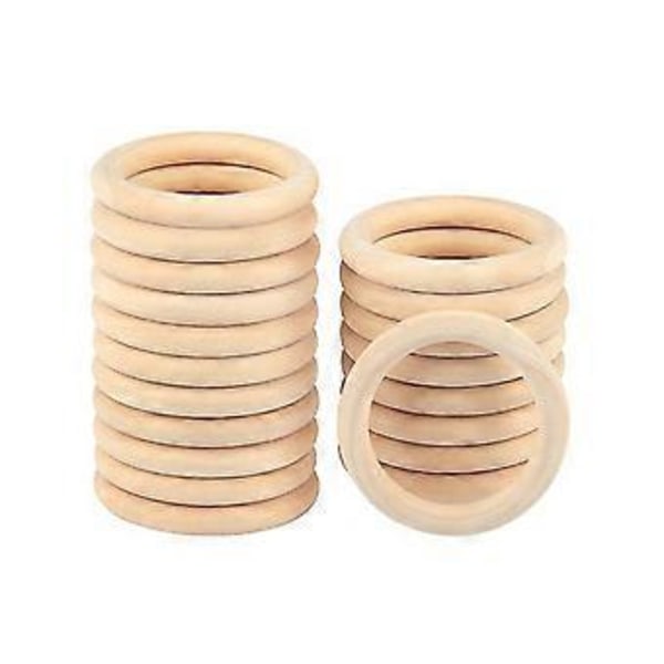 30 st 70 mm träringar, träringar träcirklar för, makramé växtupphängare, ornament och smyckestillverkning