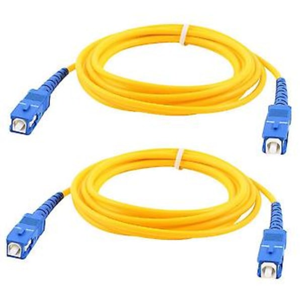 2 kpl Simplex Single Mode SC - SC uros kuituoptinen patch-kaapeli keltainen 2m