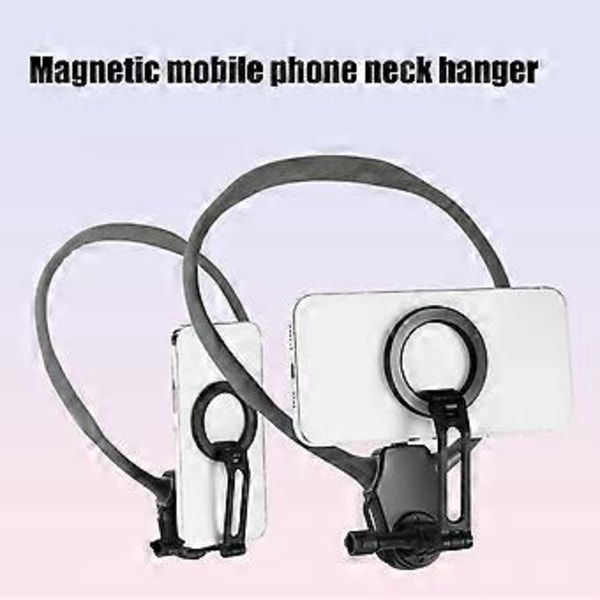 Universell Magnetisk Nakkefeste for Telefoner: 360° Rotasjon Håndfri Holder for Vlogging & Selfies