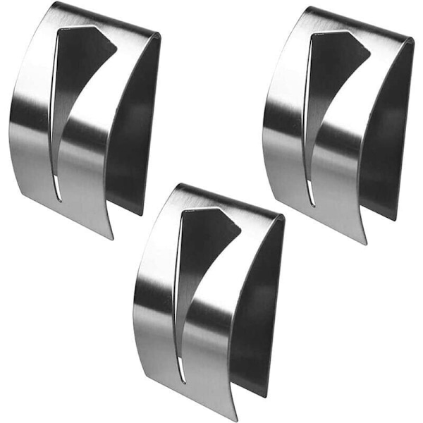3-pack självhäftande handdukshållare, rostfritt stål disktrasehållare, metall disktrase väggmontering, silver handdukskrok, disktrase krok
